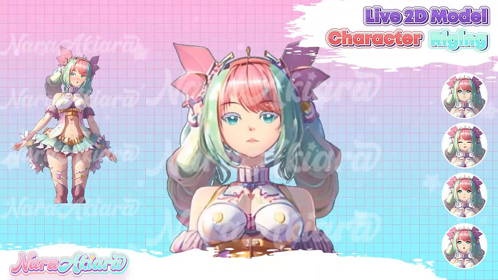 Thumbnail: Enchanting Journey with Vtuber Live2d Model Anime Girl Yuki Green Hair Princess