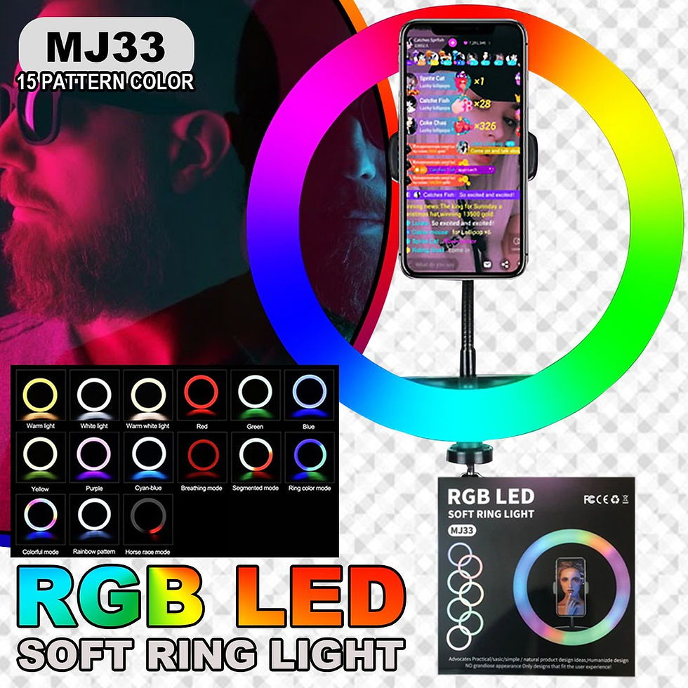 Thumbnail: LED RING LIGHT 33cm BARVNI +STOJALO