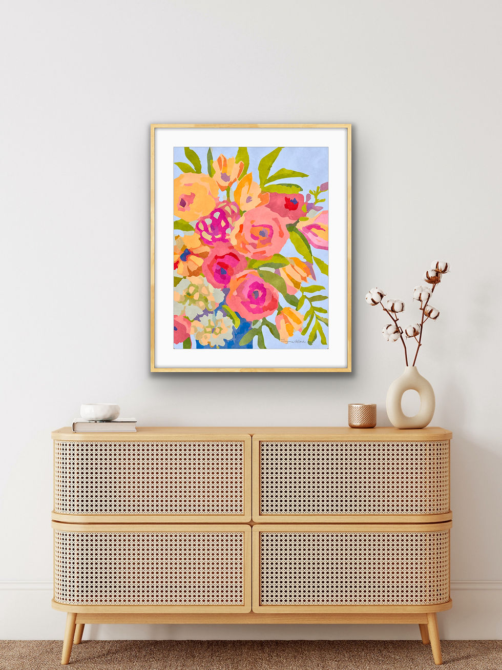 Thumbnail: Blue Sky Bouquet - Floral Print