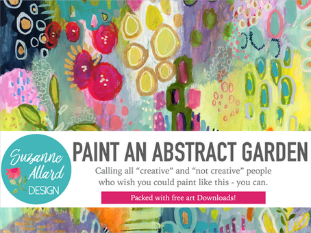 My new online class, "Paint an Abstract Garden," is live on Skillshare!!