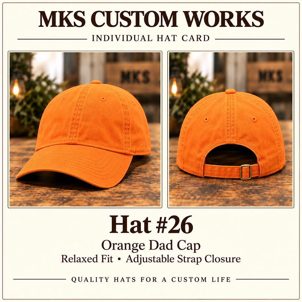 Thumbnail: MKS Hat #26 – Orange Dad Cap