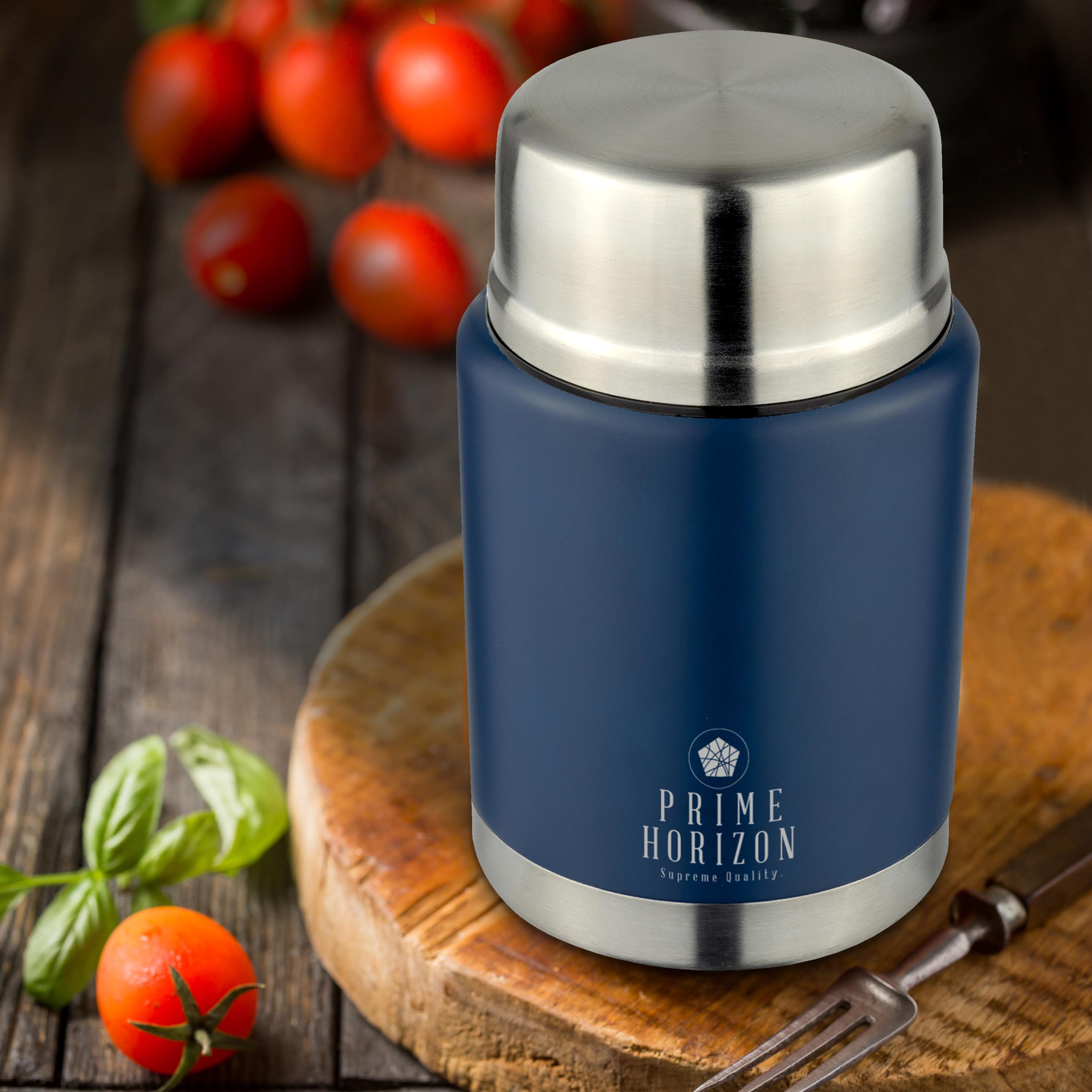 Prime Horizon Thermos Food Flask 500ml Stainless Steel Vacuum Insulated