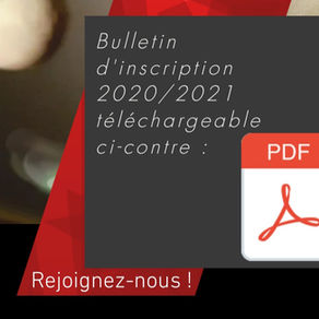 Le Bulletin d'inscription 2020/2021