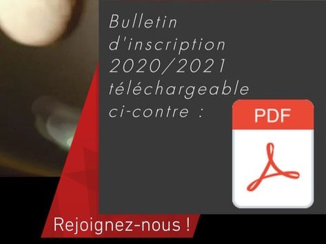 Le Bulletin d'inscription 2020/2021