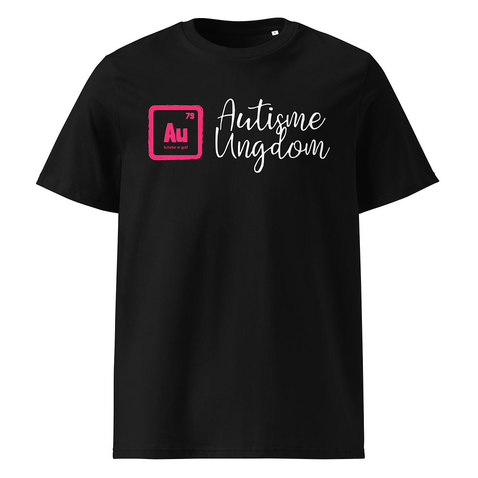 Miniaturebillede: Unisex organisk bomulds t-shirt m. Autisme Ungdom logo