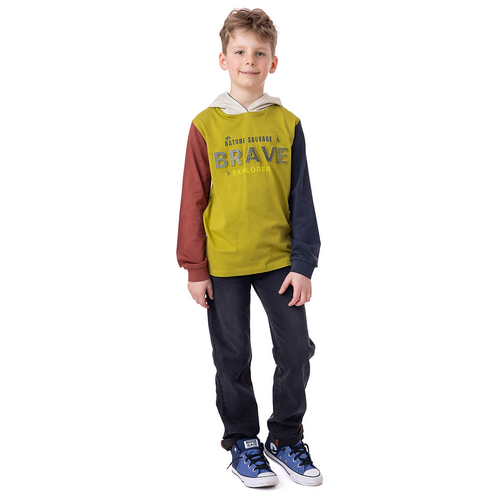 Miniature : NANÖ T-shirt à capuchon - Olive (7-14 ans)