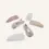 Miniature : ANANAS Mini barrettes snap clip - Blanc/rose/ivoire