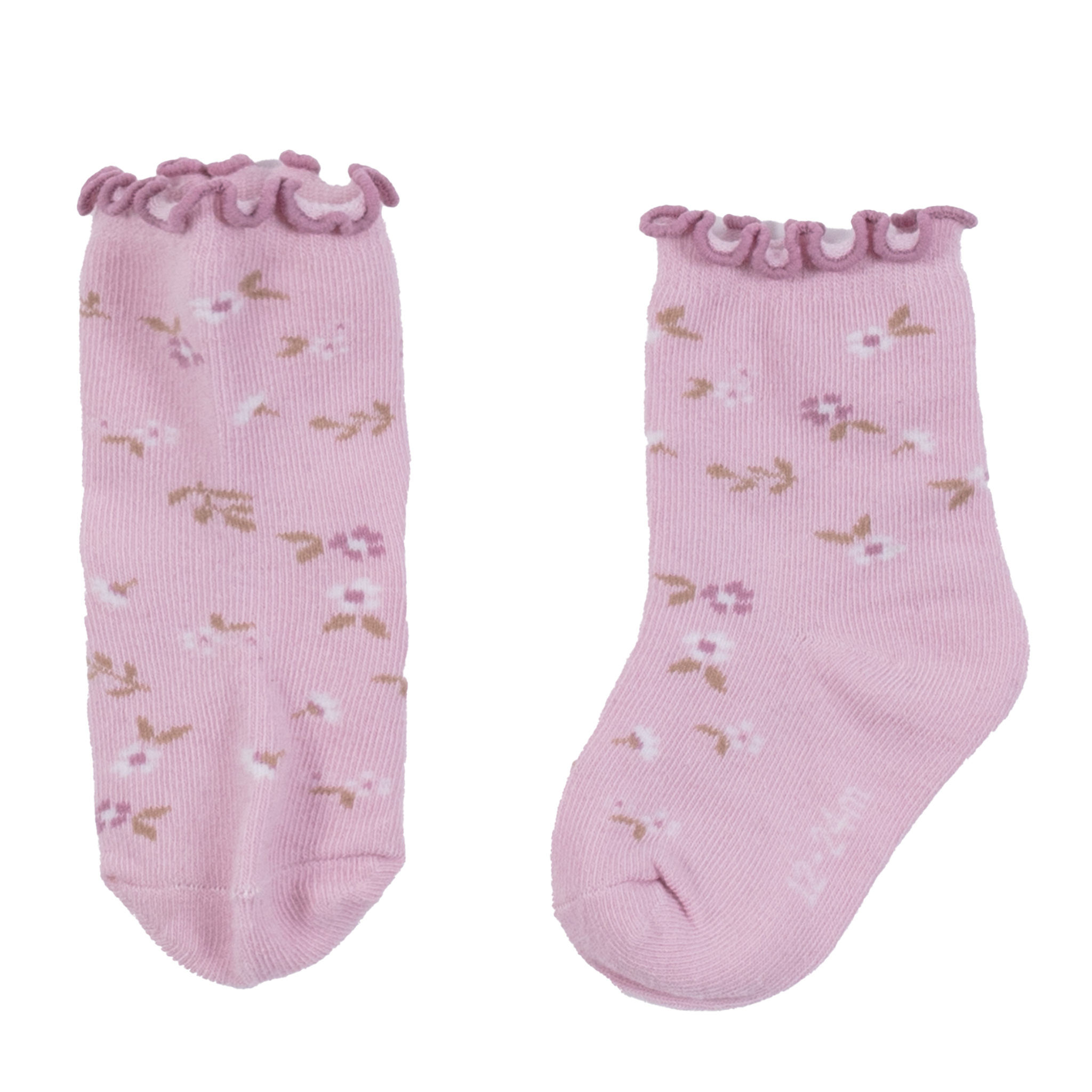NANÖ MINI Chaussettes - Fleurs Mauve
