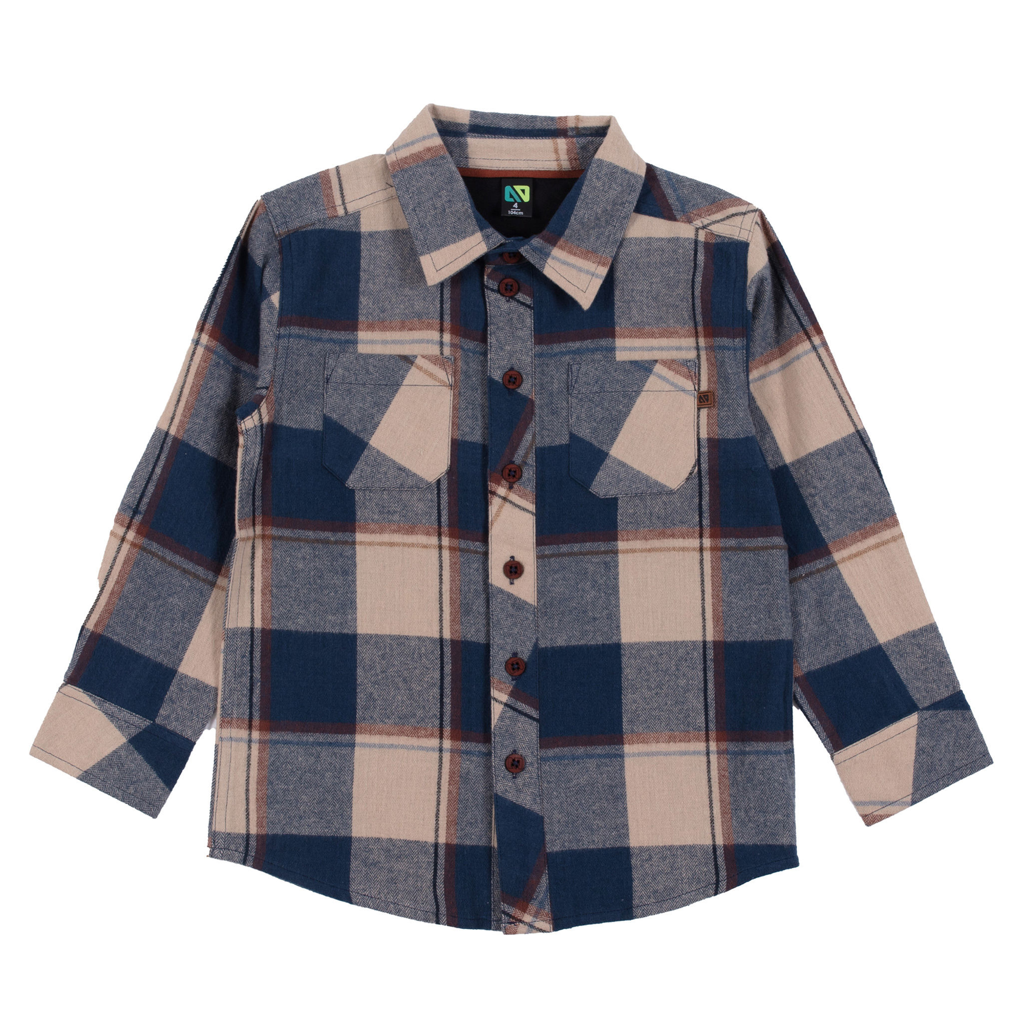 NANÖ Chemise en flanelle F2503-02 - Marine (2 à 14 ans)