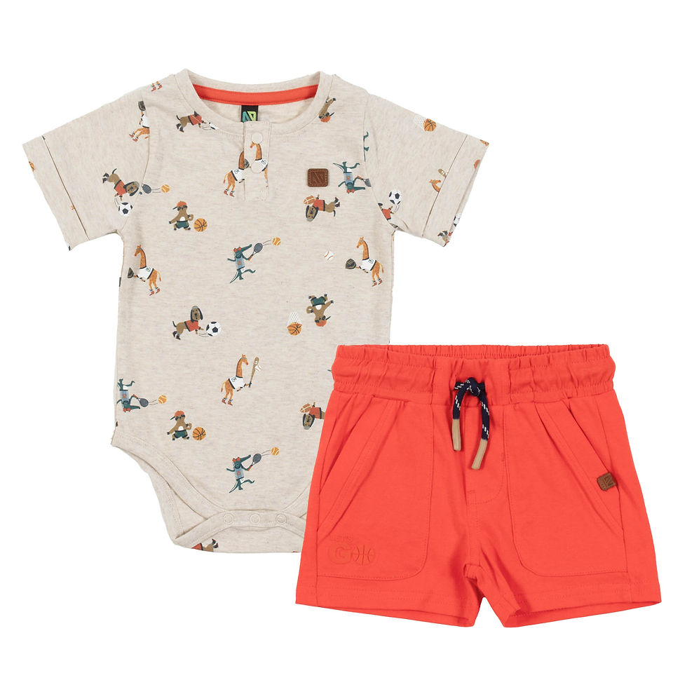 NANÖ Ensemble cache-couche deux pièces - Beige chiné (3-24 mois)