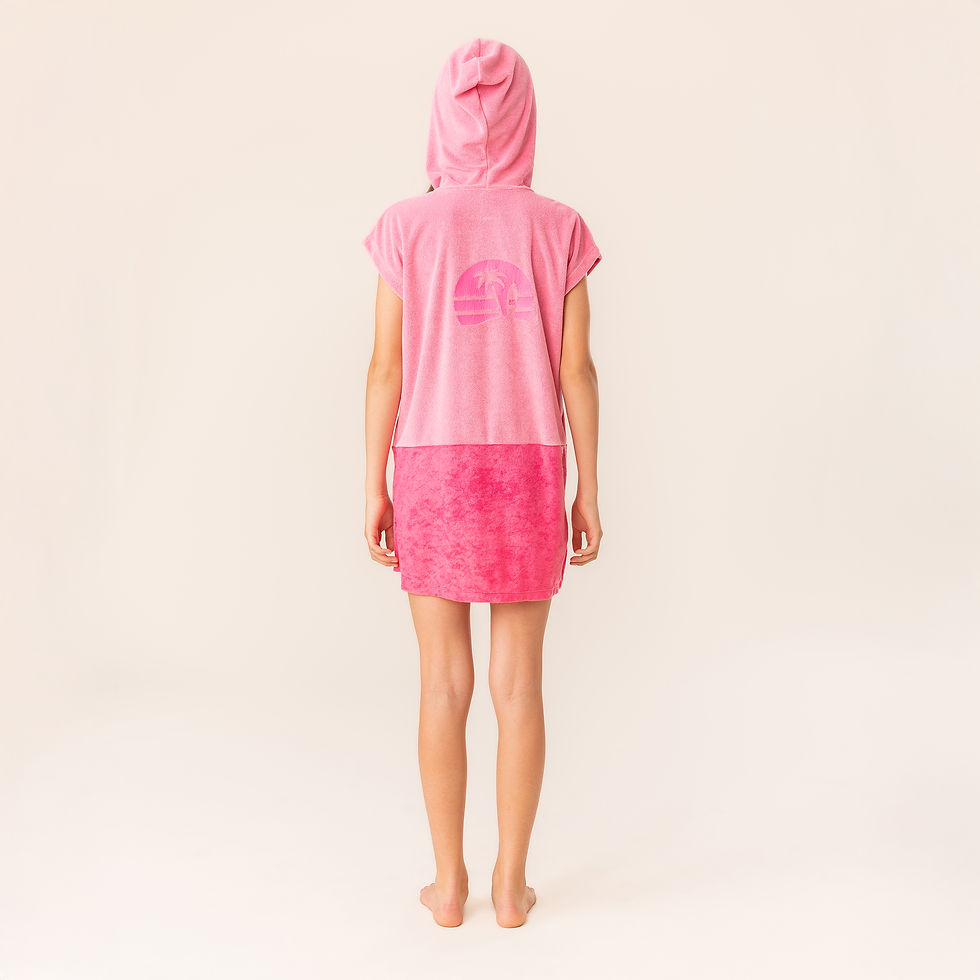 Miniature : NANÖ Poncho de plage - Rose (2-14 ans)