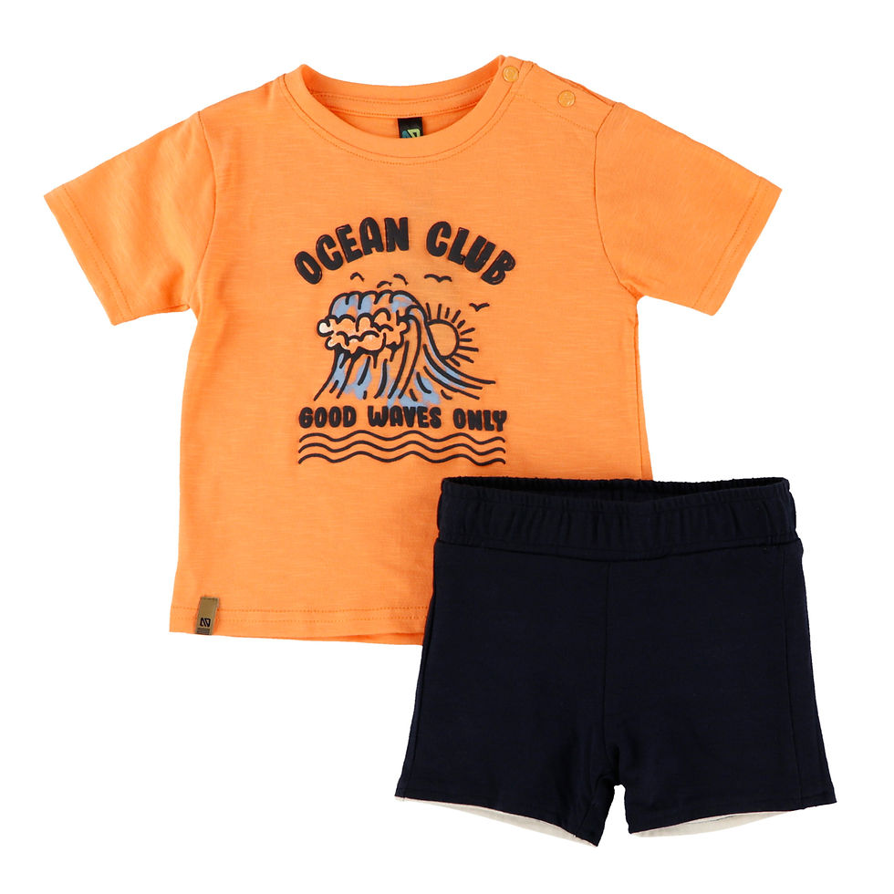 Miniature : NANÖ Ensemble t-shirt deux pièces S2651-04 - Orange (3-24 mois)