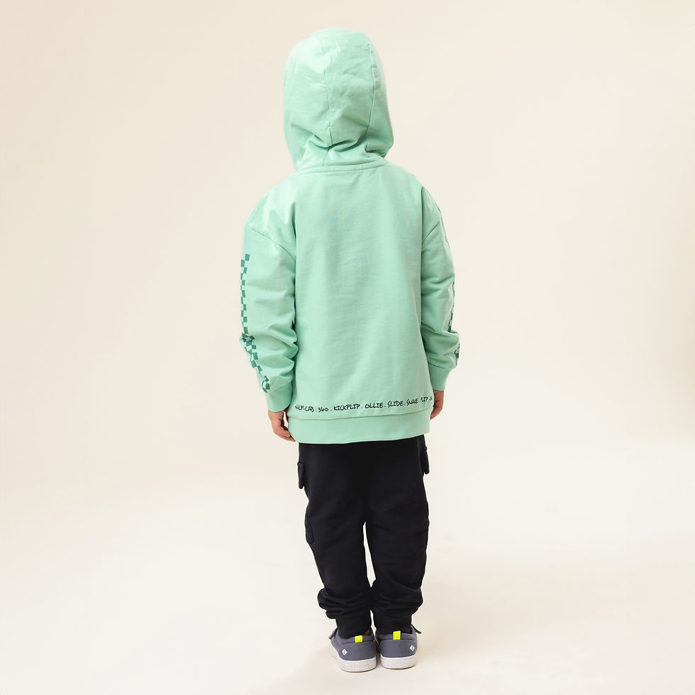 Miniature : NANÖ Chandail à capuchon S250504 - Vert (2-14 ans)