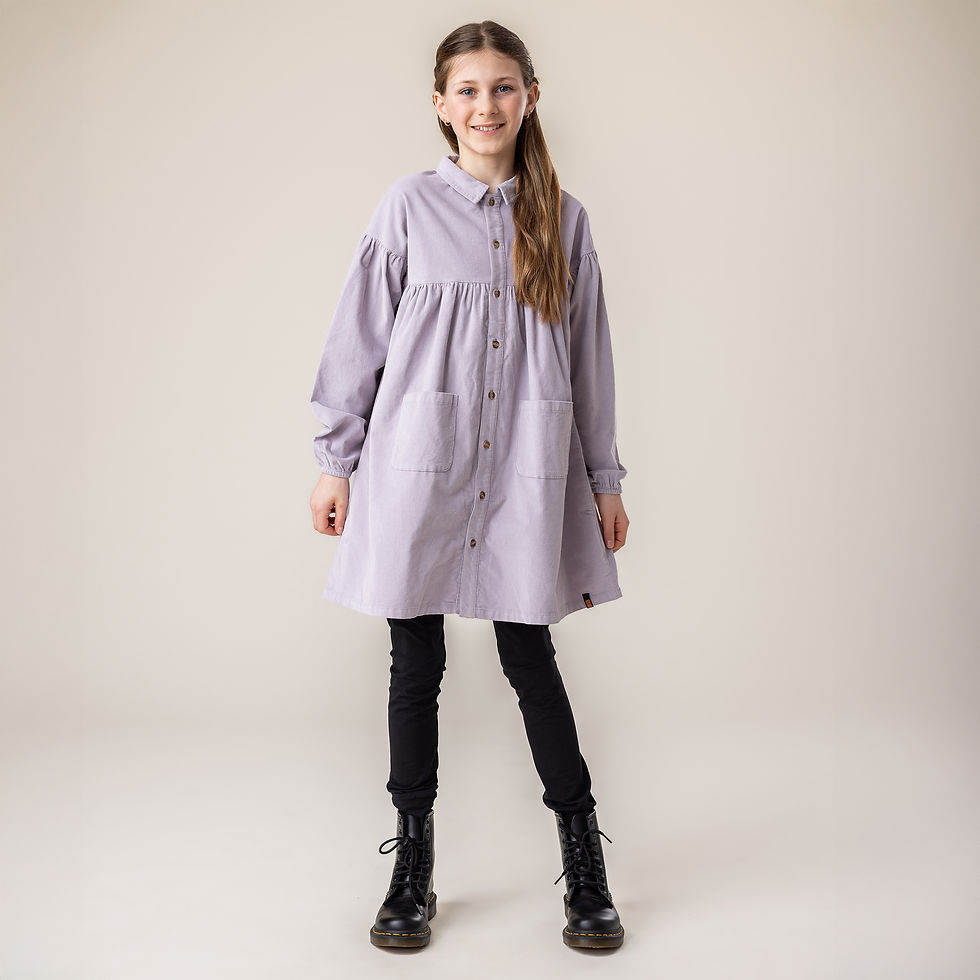 Miniature : NANÖ Robe en corduroy - Mauve (2-14 ans)