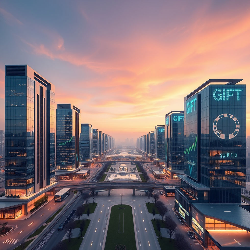 GIFT City: A Glimpse into the Future of Financial Innovation with State-of-the-Art Architecture and Cutting-Edge Technology.