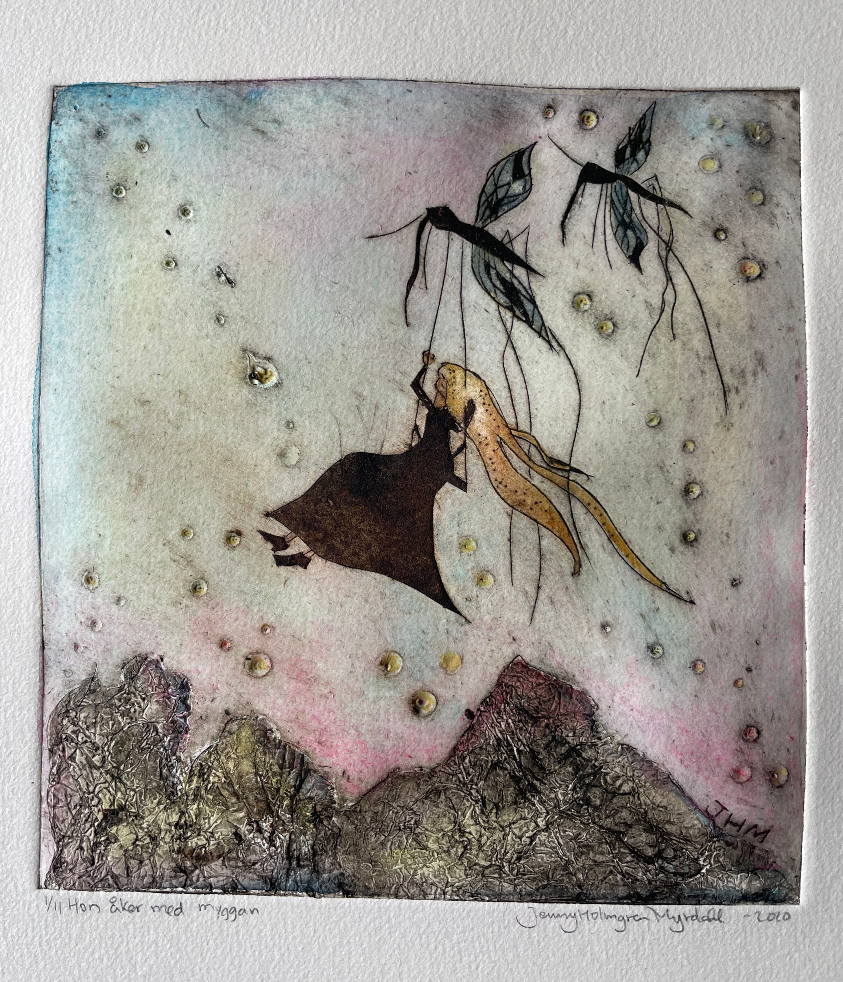 Hon åker med myggan 