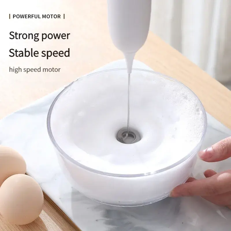 Thumbnail: 1PC Battery Model Handheld Beater Froth Mixer Kitchen Whisk