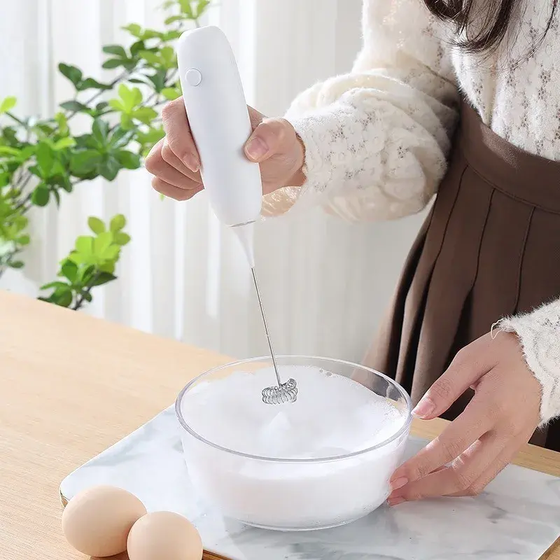 Thumbnail: 1PC Battery Model Handheld Beater Froth Mixer Kitchen Whisk