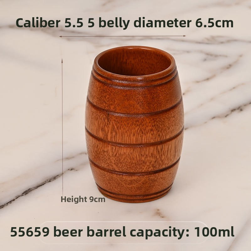 Thumbnail: Solid Wood Carbonized Tea Whiskey Drinking Cups