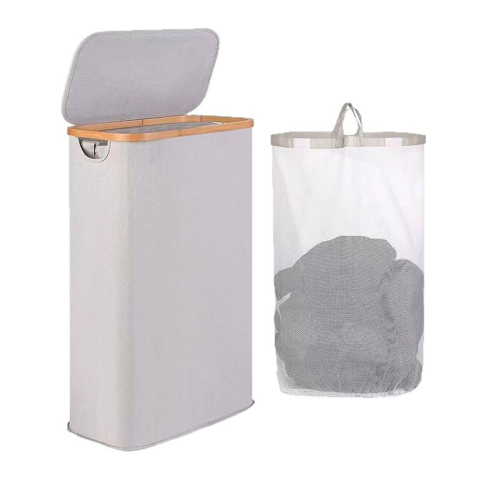 Thumbnail: Foldable Laundry Basket with Inner Bag