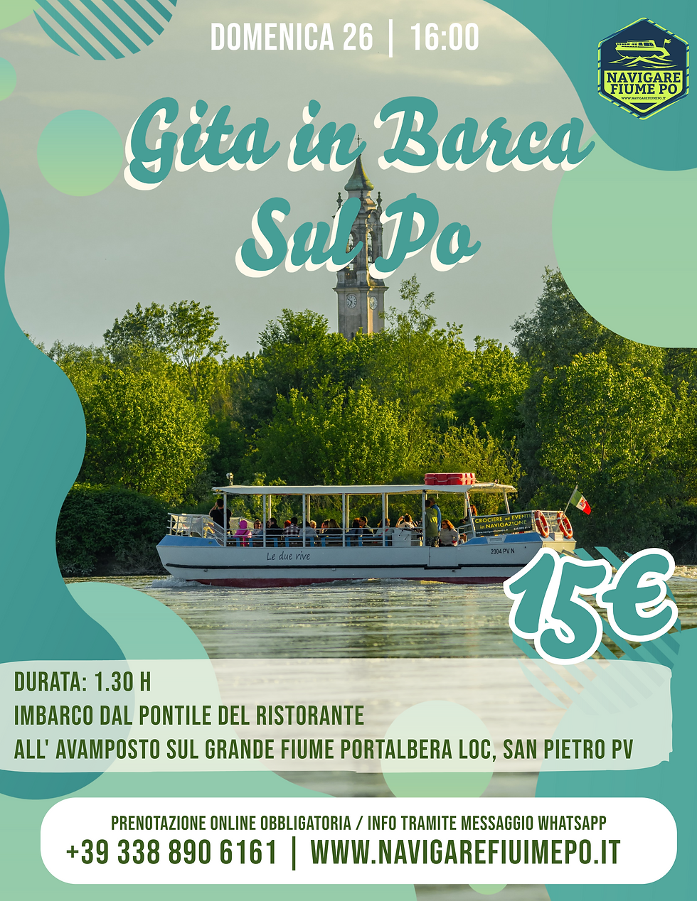 Gita in Barca sul Po