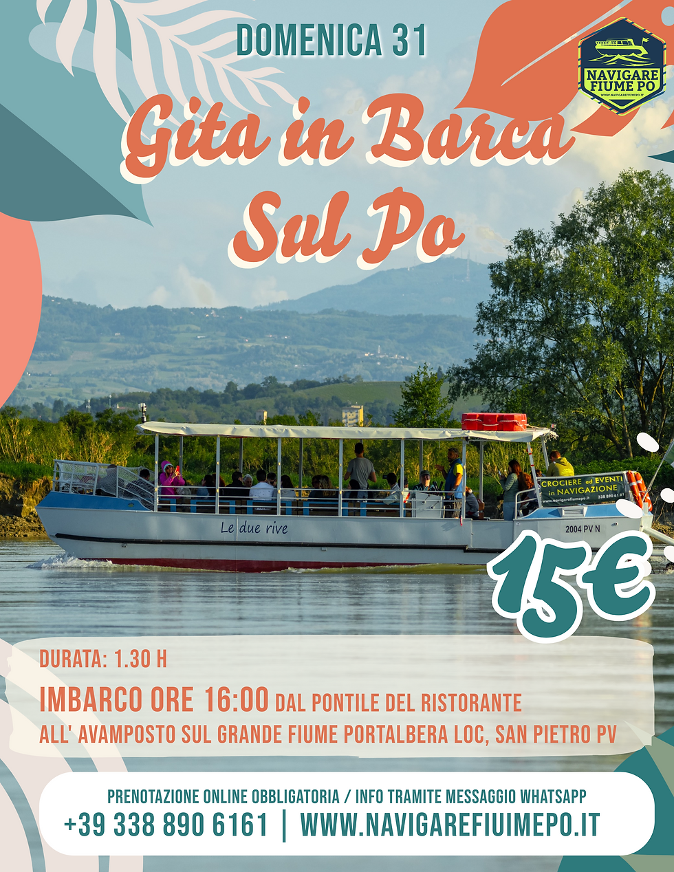 Gita in Barca sul Po