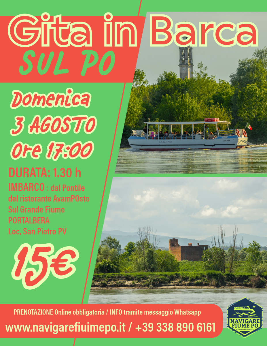 Boat Trip on the Po at Portalbera