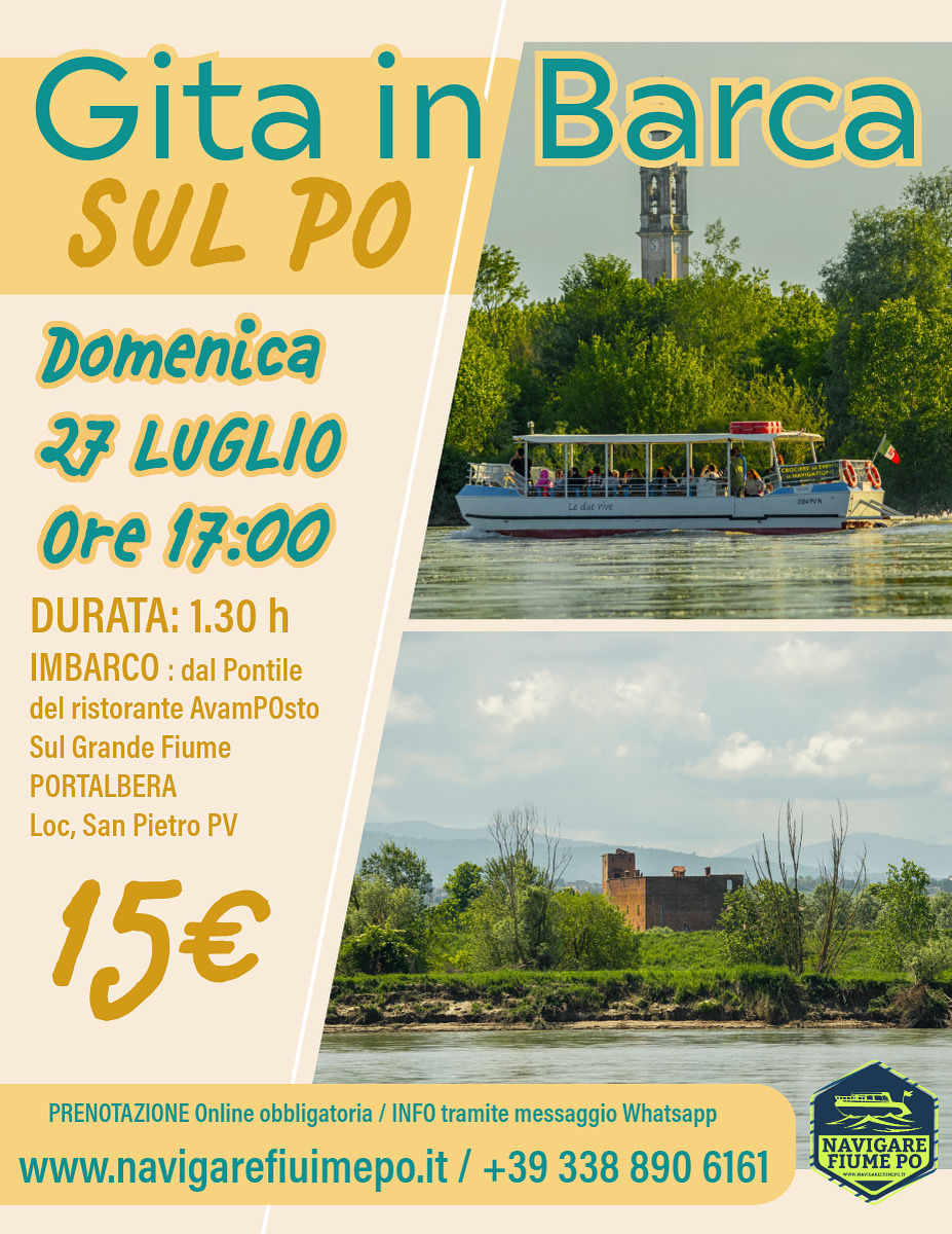 Gita in Barca sul Po a Portalbera