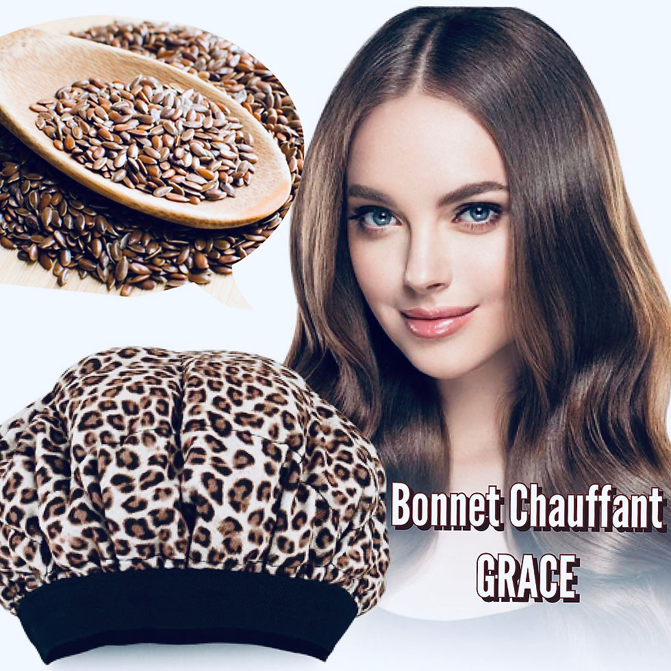 Stimule la pousse de tes cheveux avec le Bonnet Chauffant aux graines de LIN...