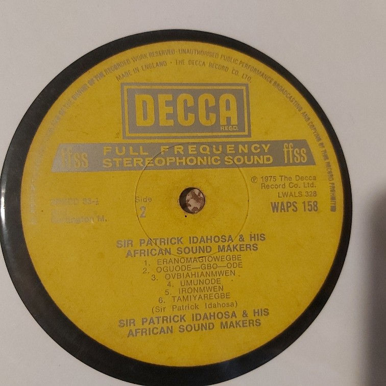 Miniature : Sir Patrick Idahosa & His African Sound Makers [Decca]