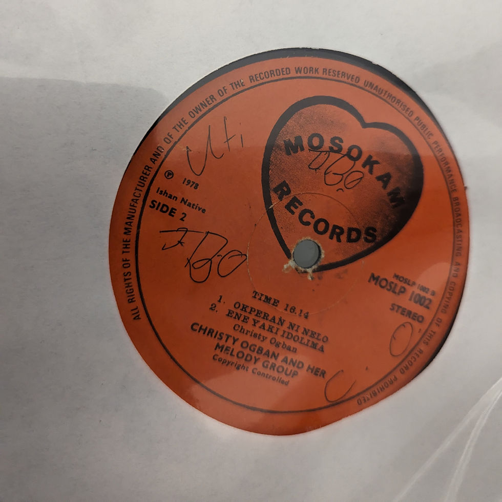 Miniature : Christy Ogbah & Her Melody Group ‎– Oyomon Ale