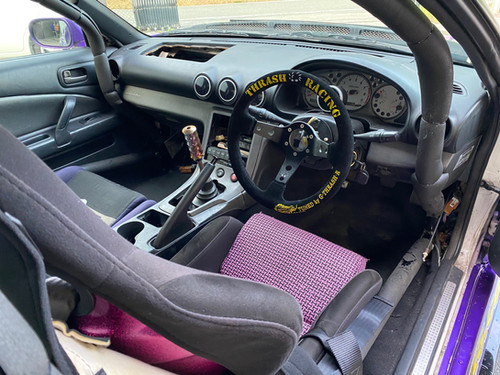 Thrash Racing Suede Steering Wheel | AlphaProject Imports