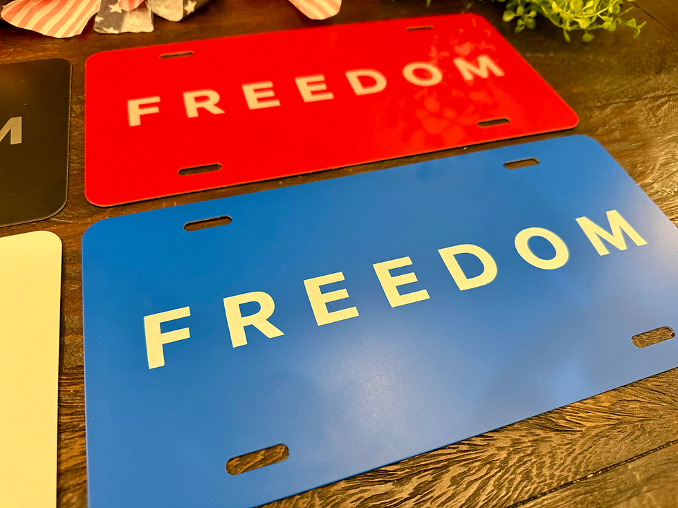 Thumbnail: Freedom Engraved Car Tag