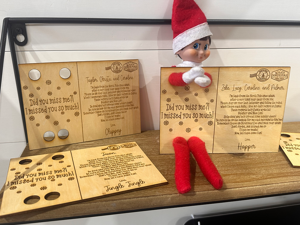 Thumbnail: Elf on the Shelf Wooden Postcard