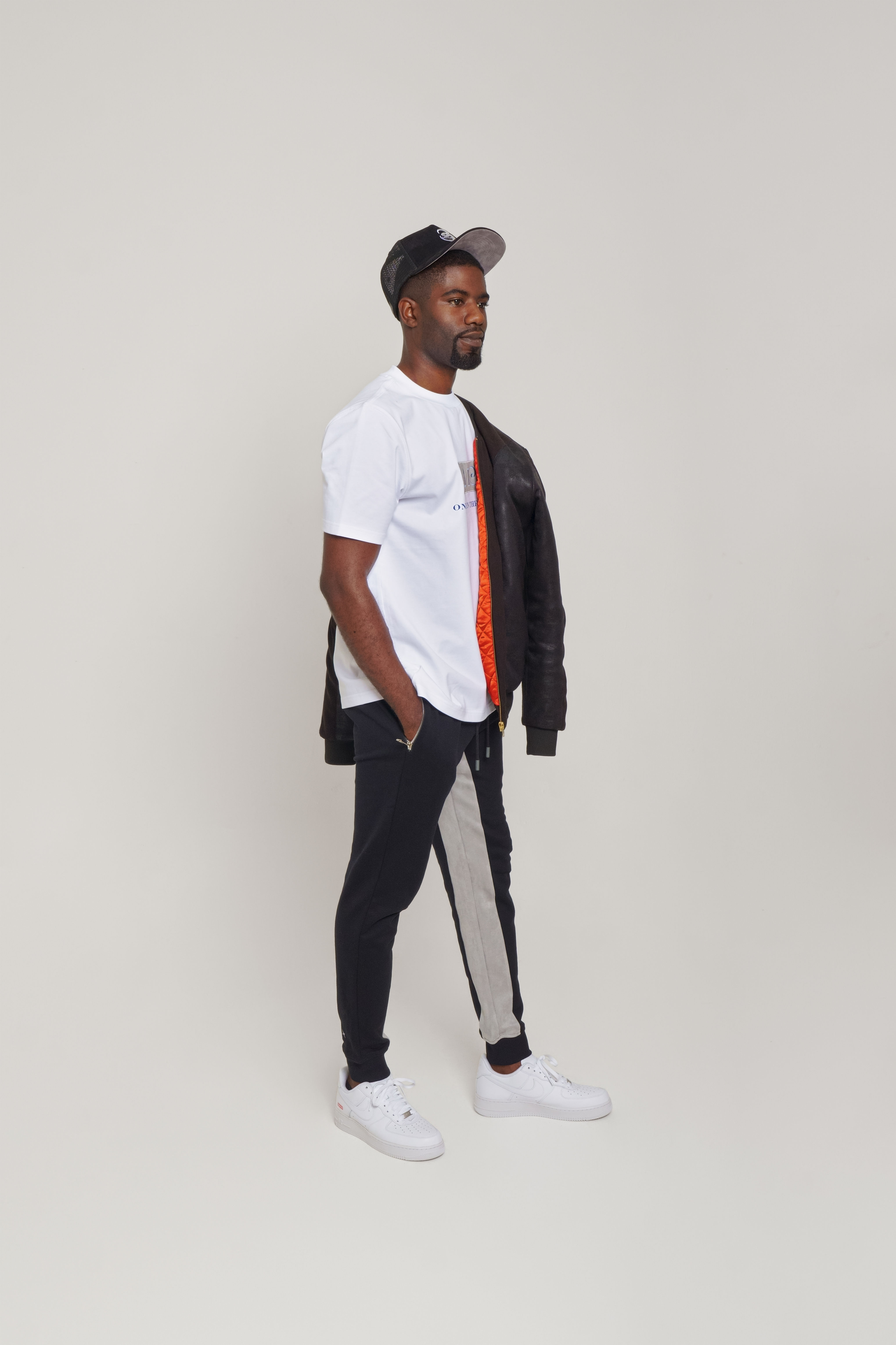 Cotton/Suede Jogging Trousers