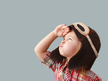 Child Wearing Aviator Hat