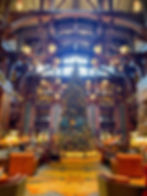 Christmas tree in the lobby of the Grand Californian