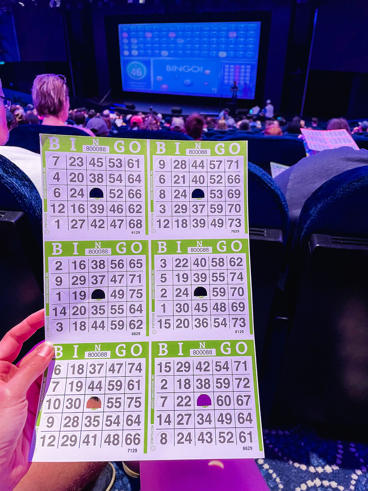 Playing a game of bingo on the Norwegian Escape