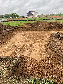 foundation excavation for new home and addition