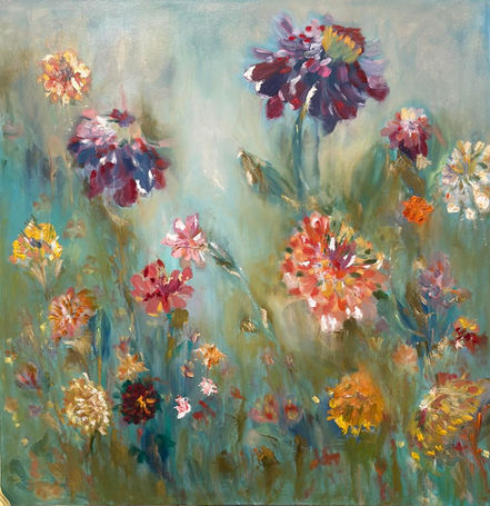 Meadow of Zinnias