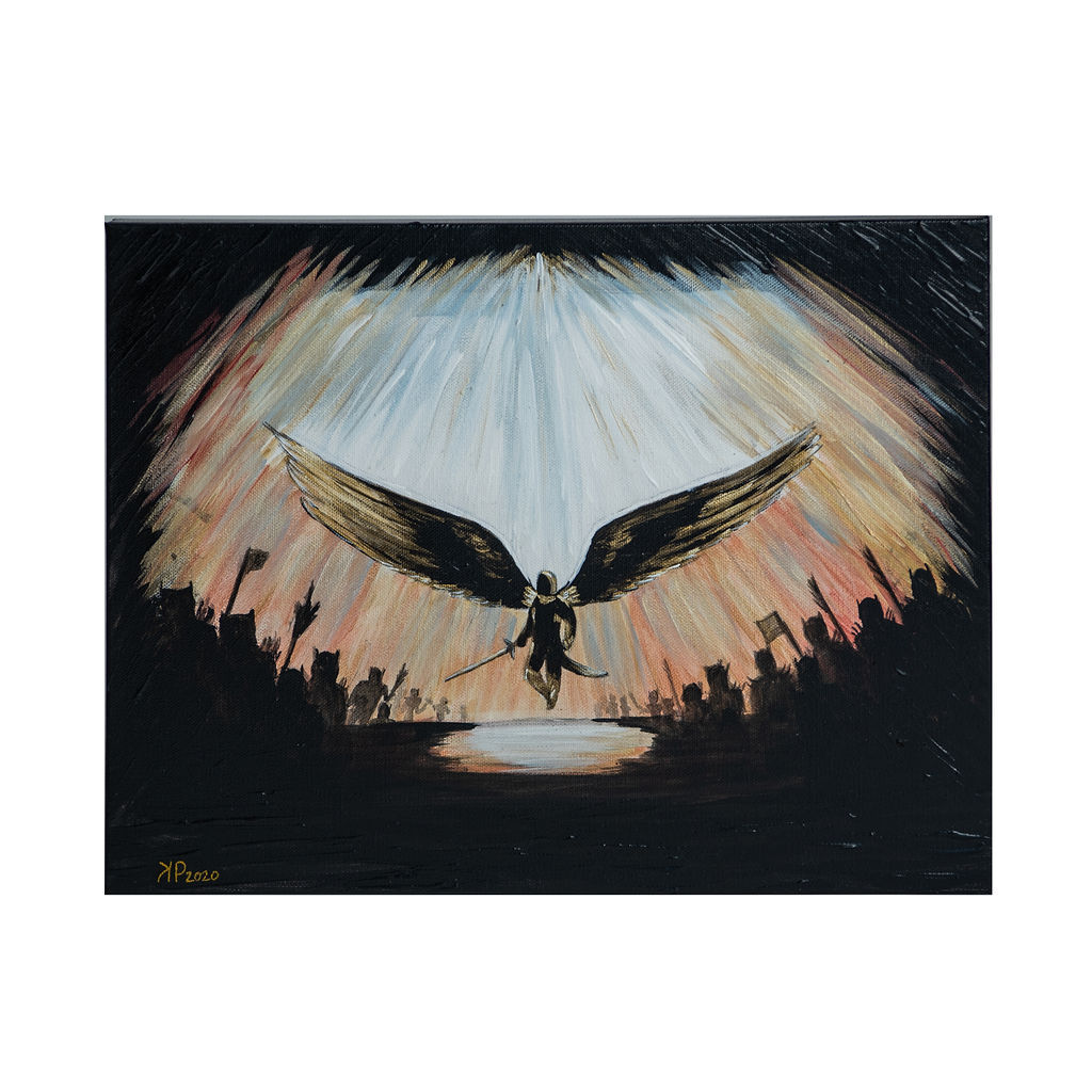 Archangel (glows in the dark!) 12*16in