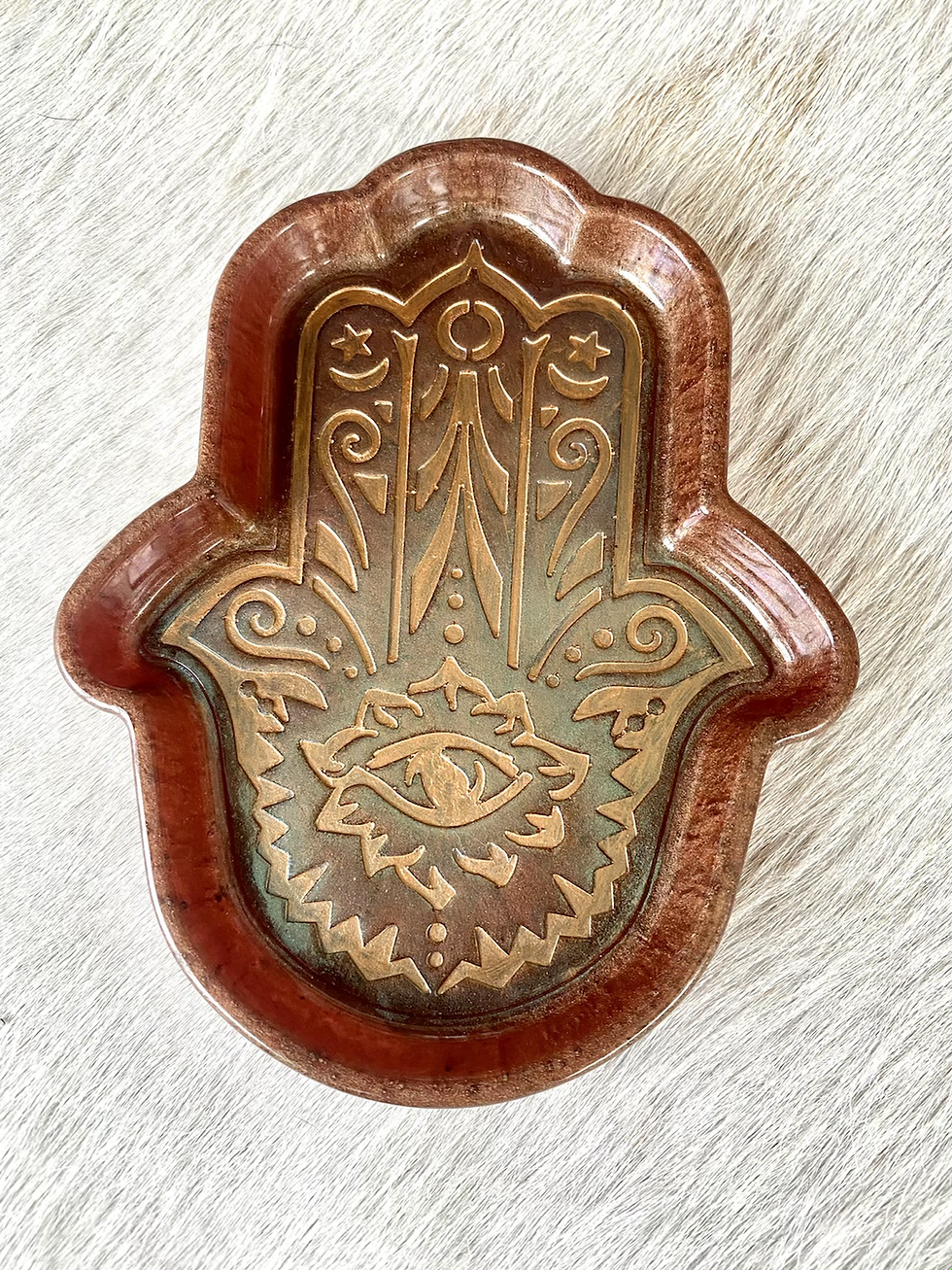 Thumbnail: Resin Hamsa trinket dish