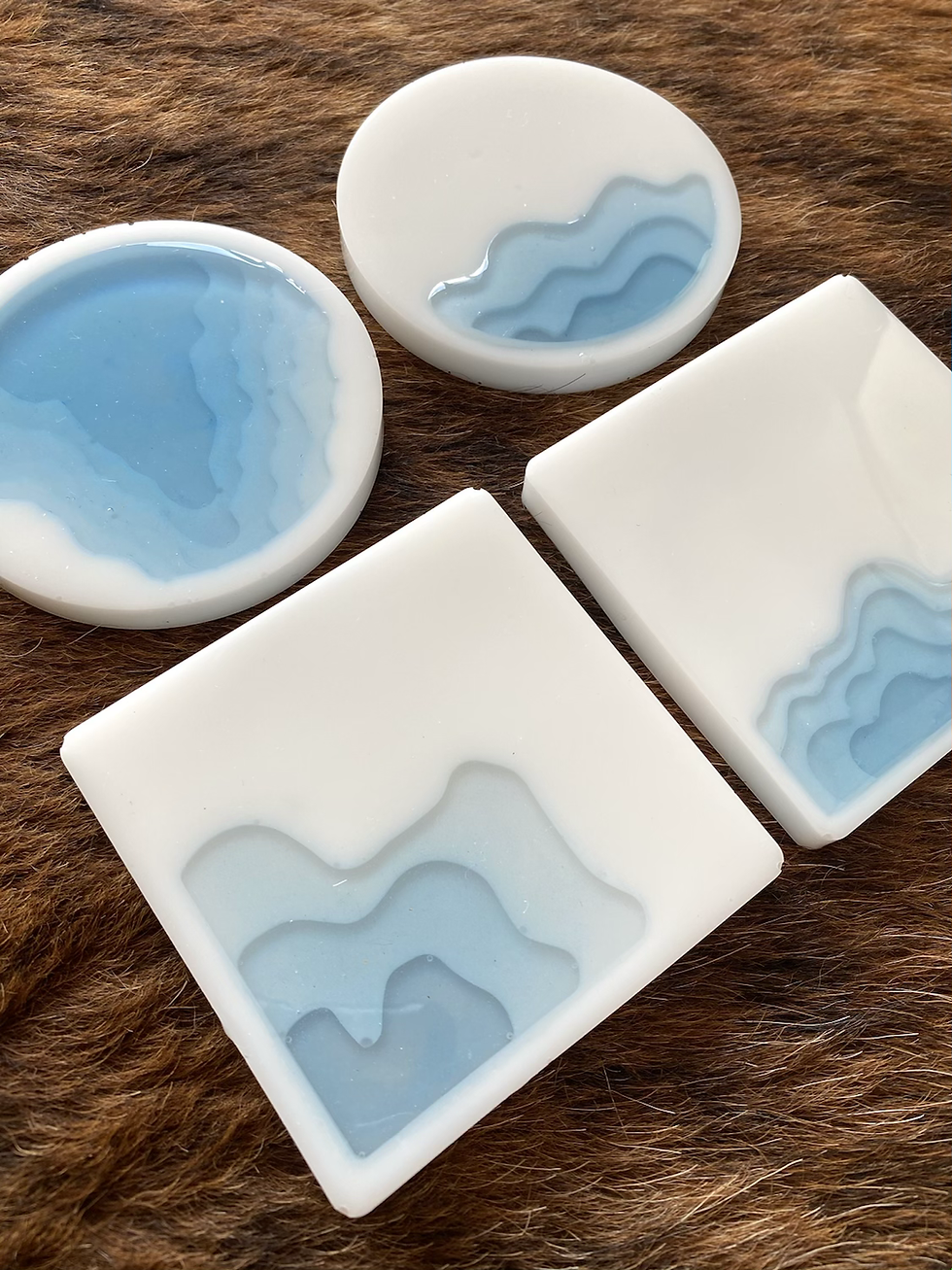 Thumbnail: 3D Resin Coasters, Set of 4, variations 