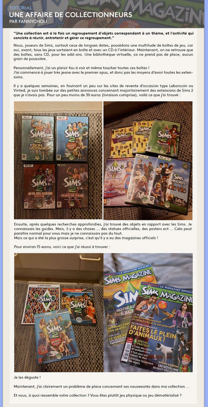 Amaz' - Edito, une affaire de collectionneurs