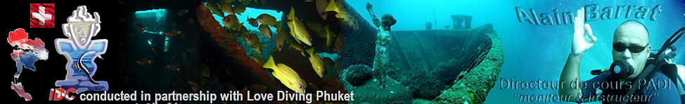 Sceneries during your PADI scuba training, offered by Oxybulles Diving Rawai and Alain Barrat on Phuket Island, Thailand.