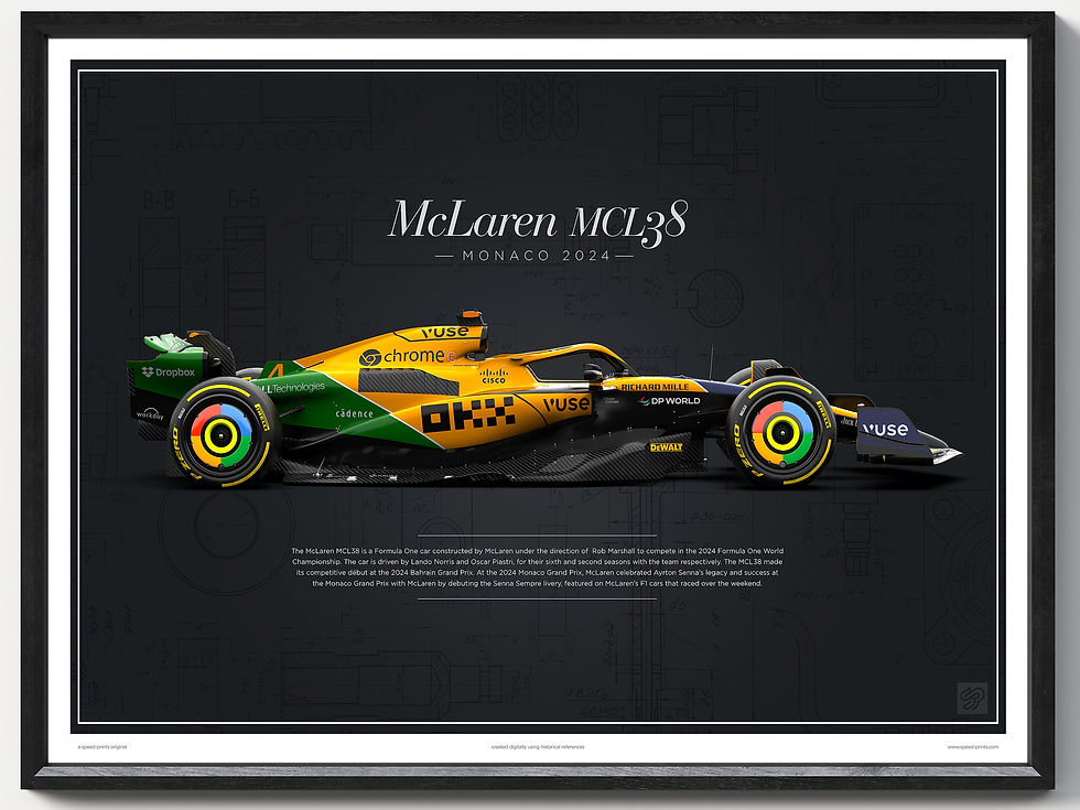 McLaren MCL38 Senna Sempre Art Print