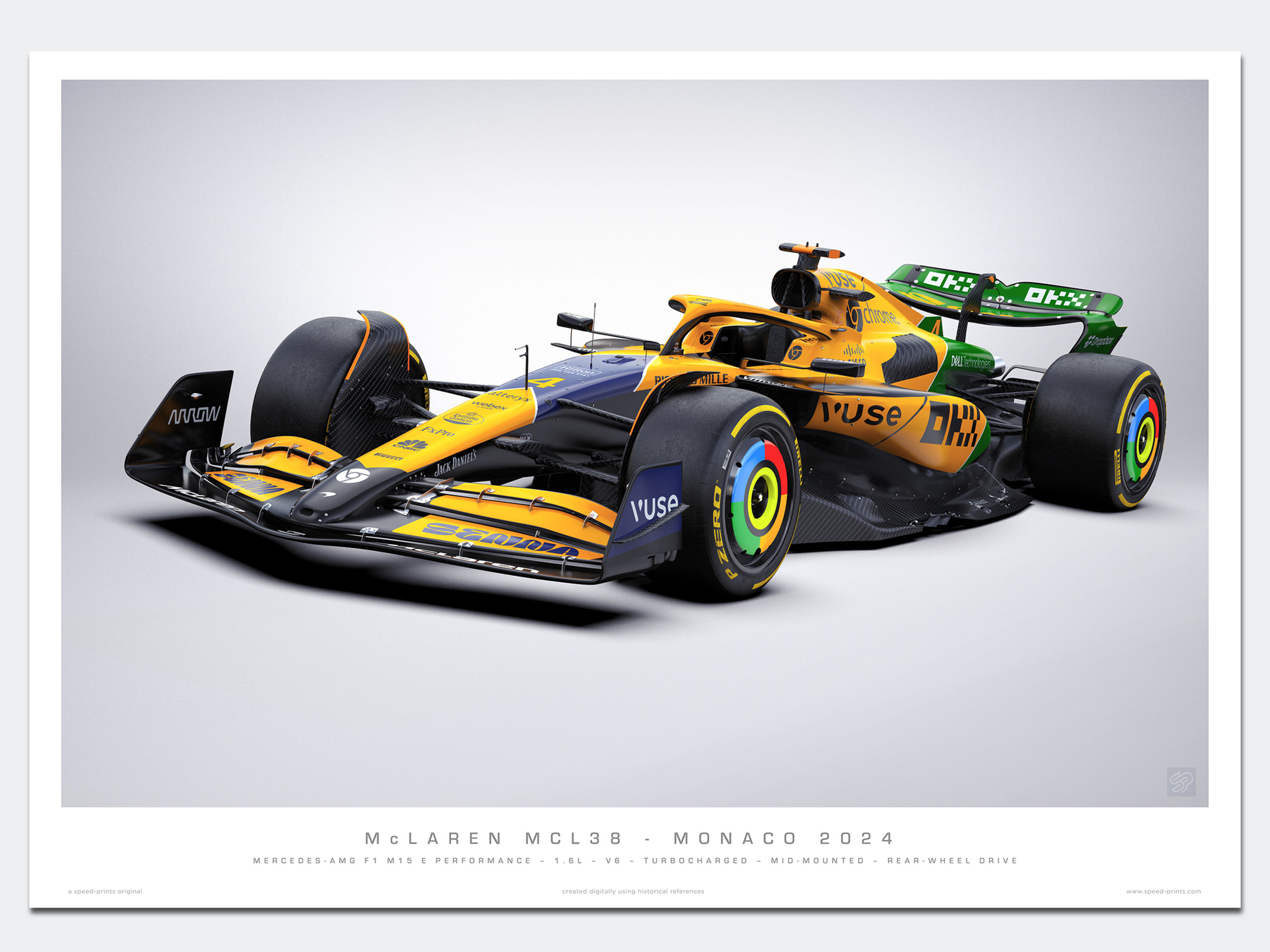 McLaren MCL38 Senna Sempre Art Print