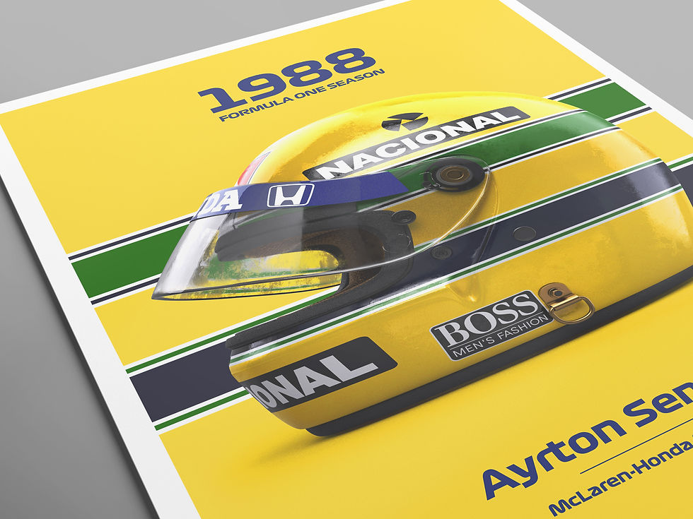 Thumbnail: Ayrton Senna 1988 Helmet Print