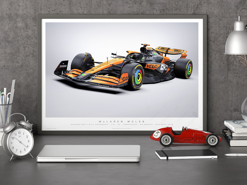 Thumbnail: 2024 Mclaren MCL38 White Studio Art Print