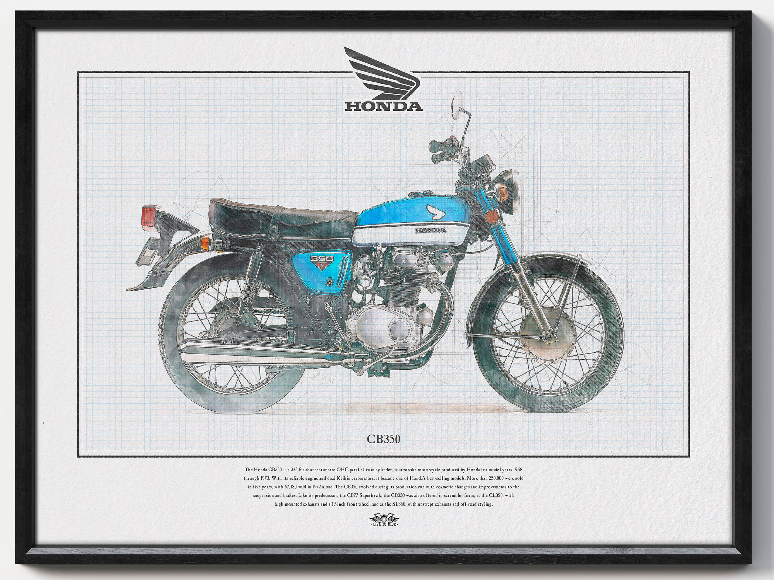 Honda CB350 Blue